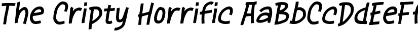 The Cripty Horrific font