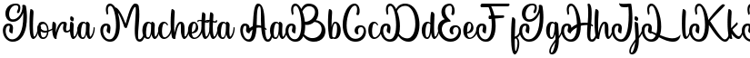 Gloria Machetta font