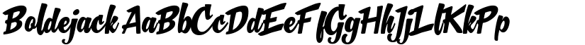 Boldejack font