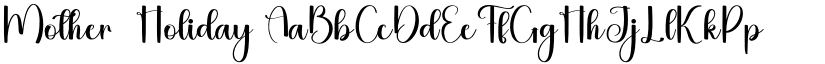 Mother  Holiday font