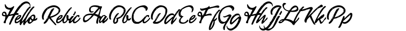 Hello Rebic font
