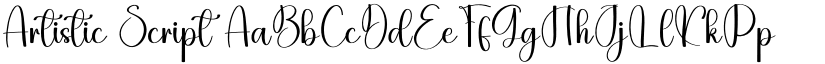Artistic Script font