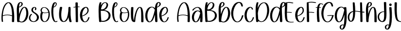 Absolute Blonde font