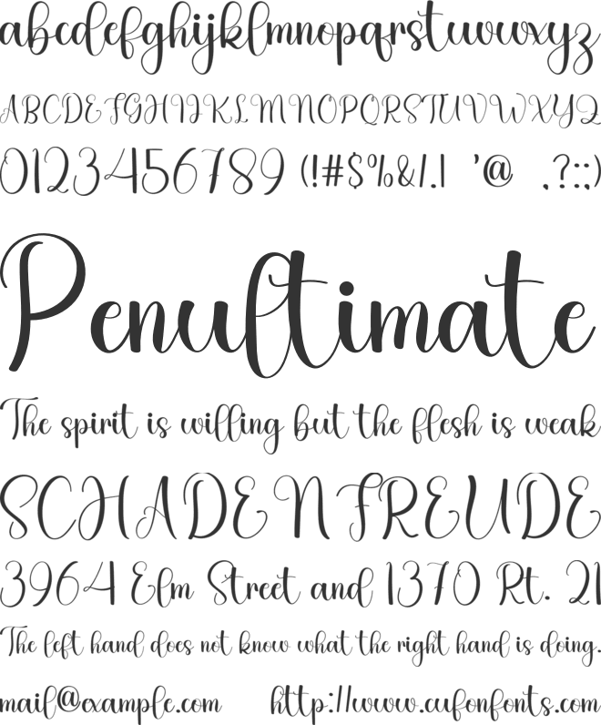 Wedding In Building font preview