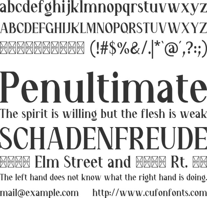 Wendric Vale font preview