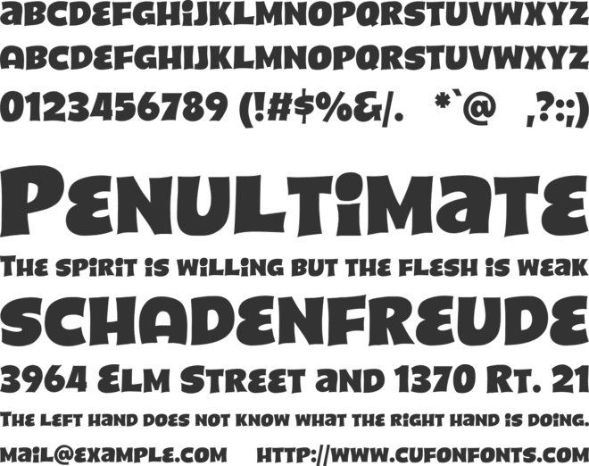 Sigenone font preview