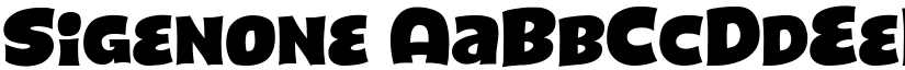 Sigenone font