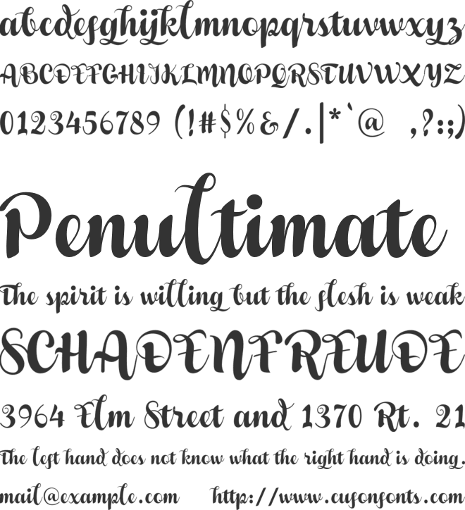 Thanks Friend font preview