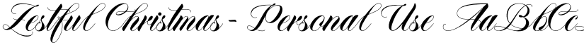 Zestful Christmas-Personal Use font