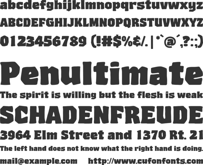 Super Crawler font preview