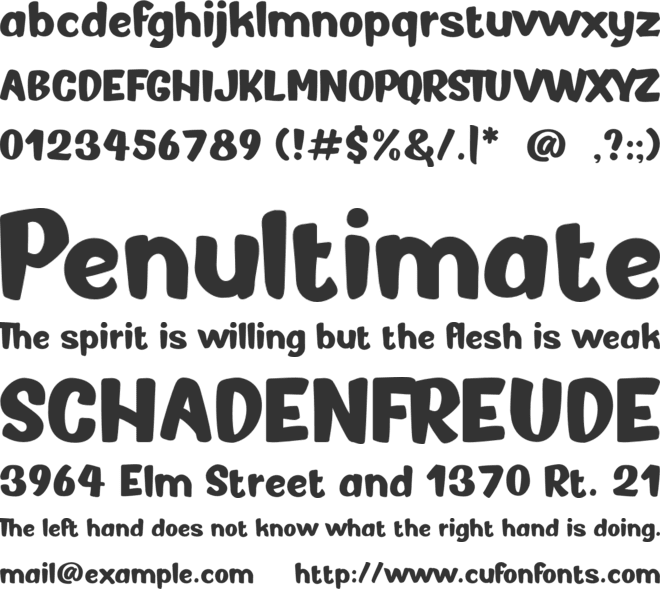 Aksara Komik font preview