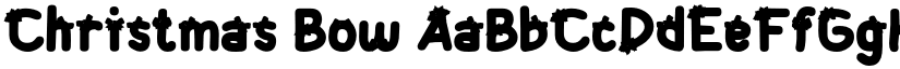 Christmas Bow font