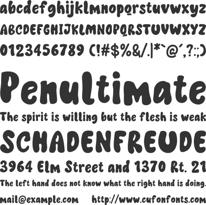 Dancing Ghost font preview