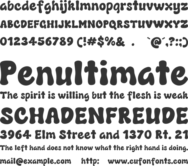 Skytone font preview