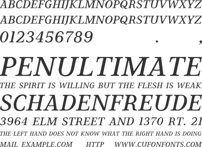 THE  FONT font preview