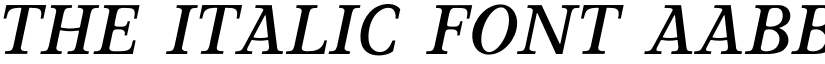 THE ITALIC FONT font