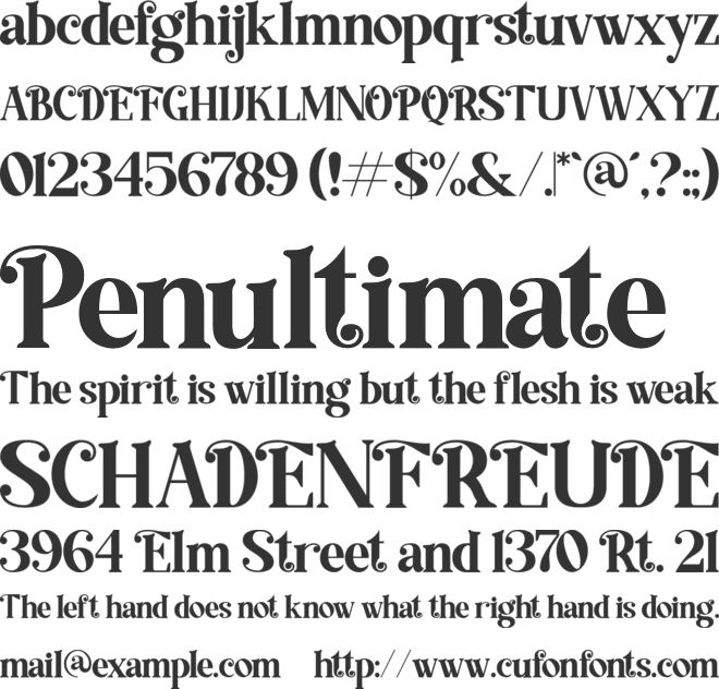 Foremost font preview