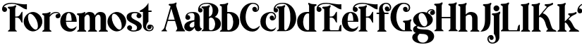 Foremost font
