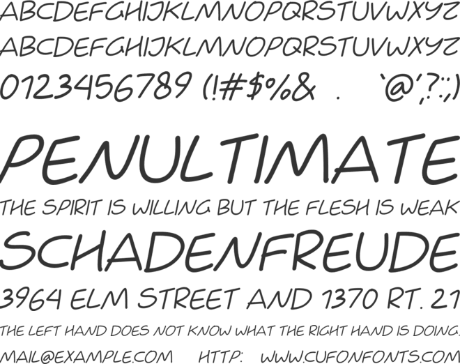 Sugar Aren font preview