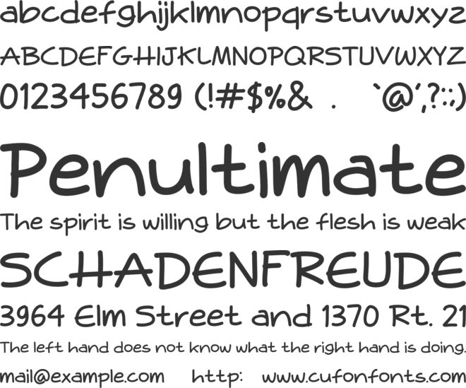 The Simple Life font preview