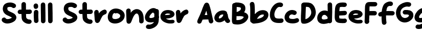 Still Stronger font