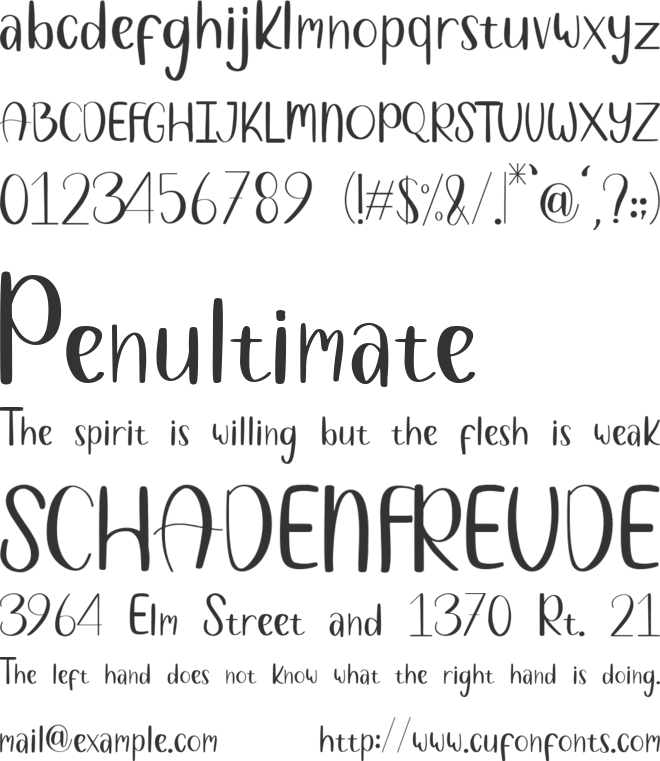 Honeyquill font preview