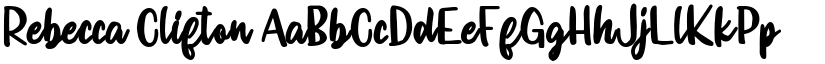 Rebecca Clifton font