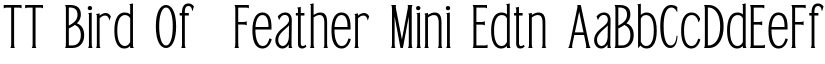 TT Bird Of  Feather Mini Edtn font