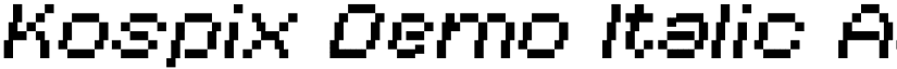 Kospix Demo Italic font
