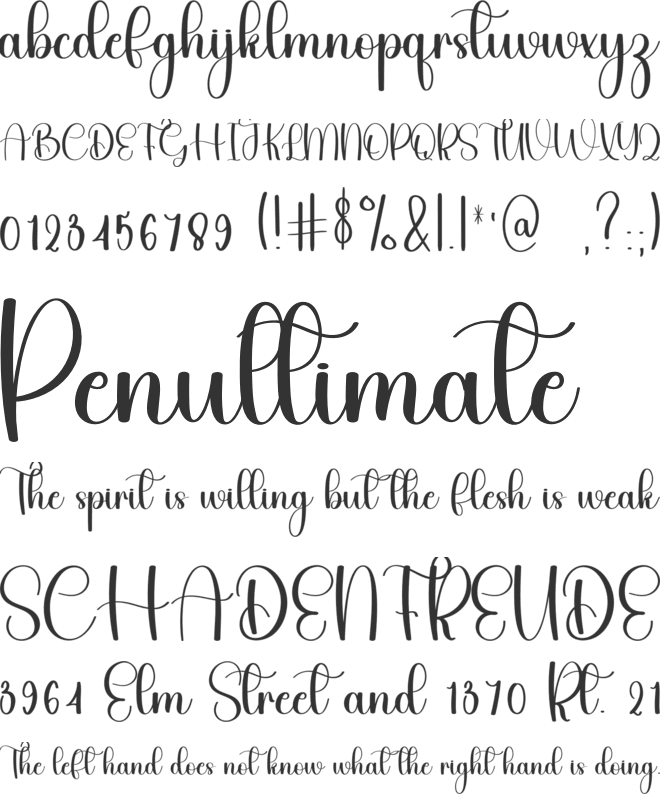 Goodmood font preview
