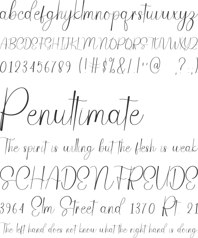Delight Valentine font preview