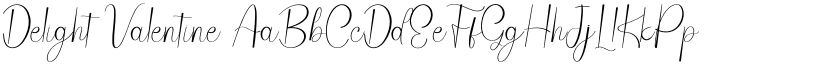 Delight Valentine font