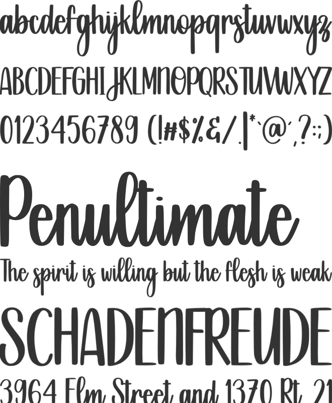 Tasty Tempeh font preview