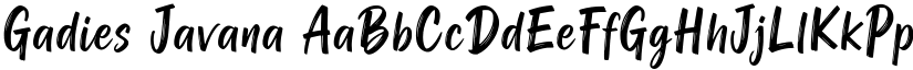 Gadies Javana font