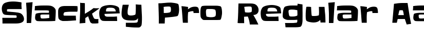 Slackey Pro Regular font