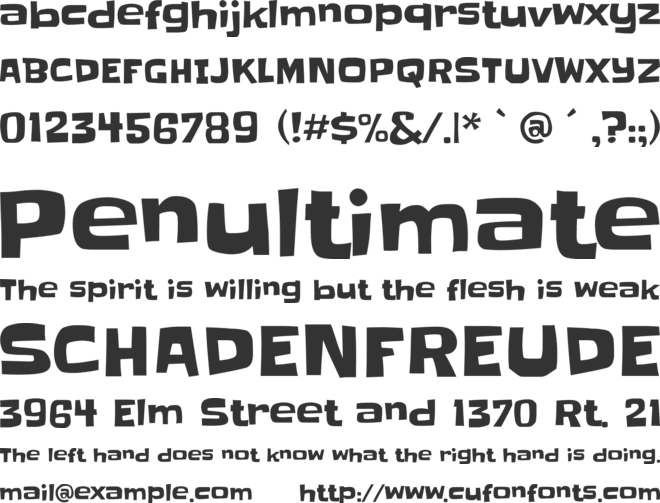 Slackey and Slackey Pro font preview