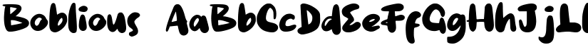 Boblious font