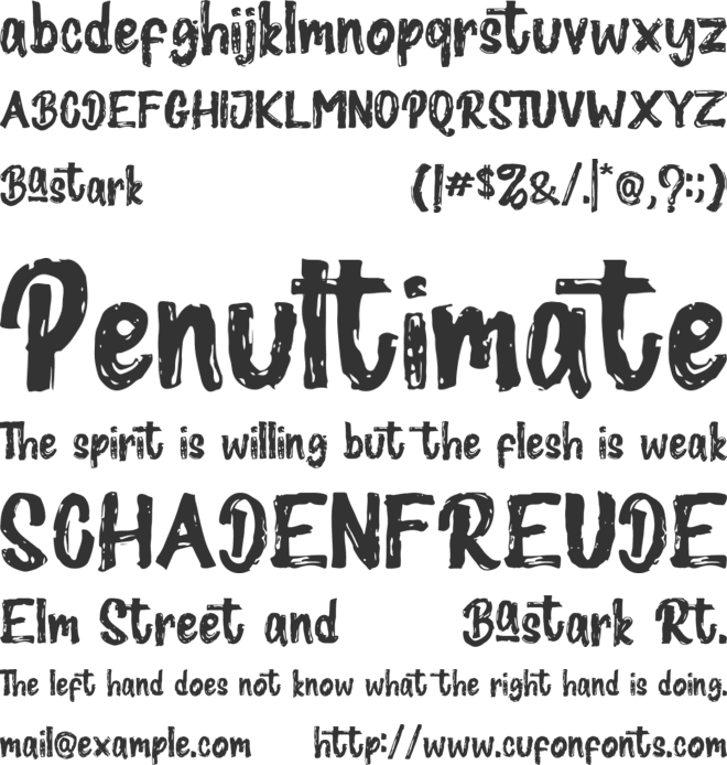 Bastark font preview