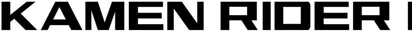 Kamen Rider Decade Back Font font download