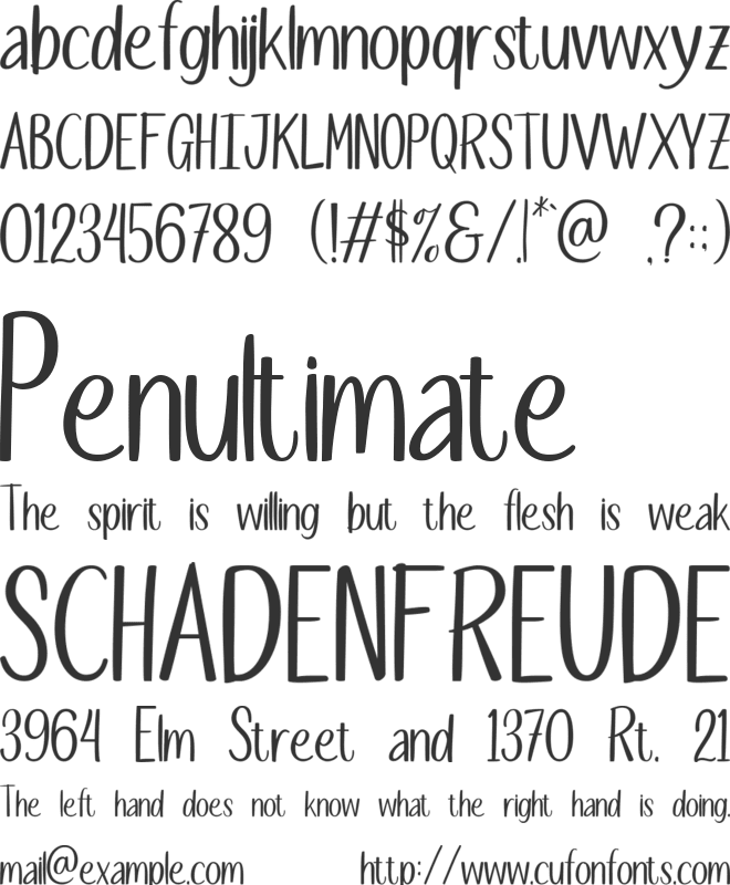 Claudia Sansbert font preview