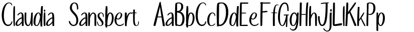 Claudia Sansbert font