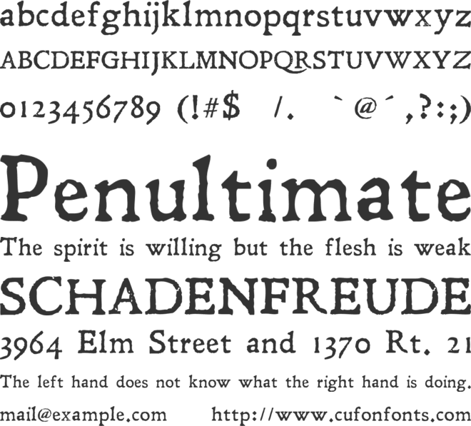 Leander font preview