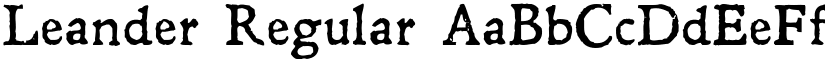 Leander Regular font