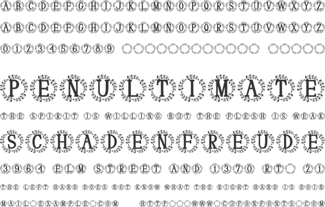 Finaris Monogram font preview