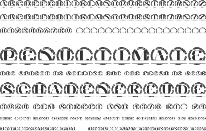 Avinelle Split Monogram font preview