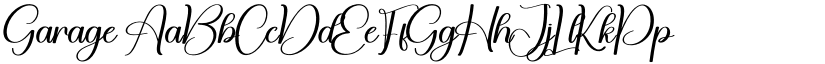 Garage font