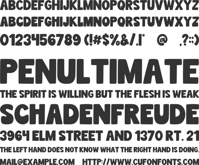 Wonderful Snowflake font preview