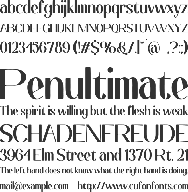 Melanin font preview