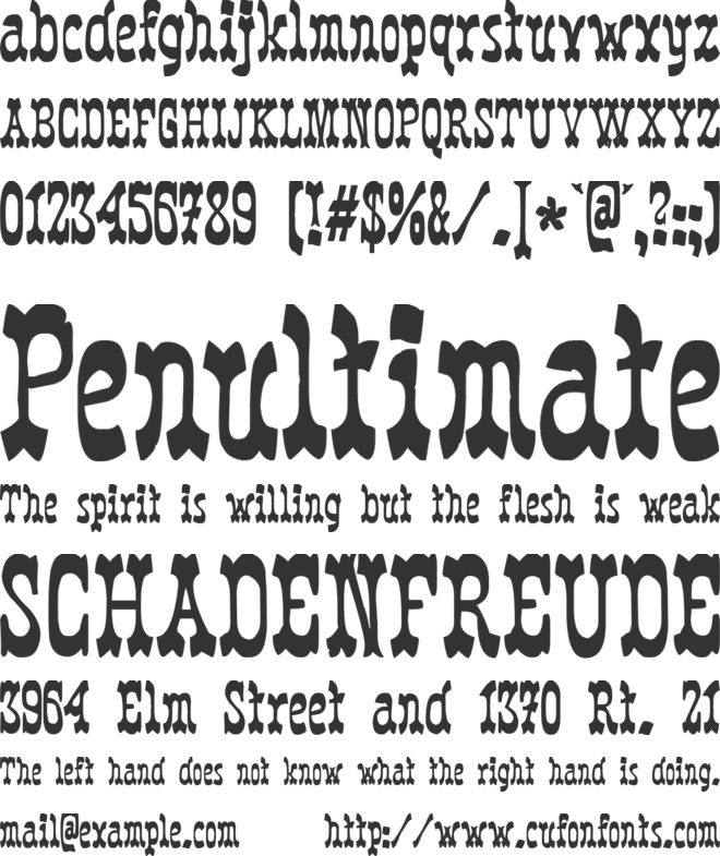 zai Western Amtsblatt font preview