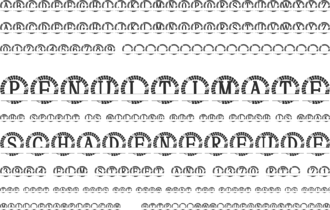 Finoria Split Monogram font preview